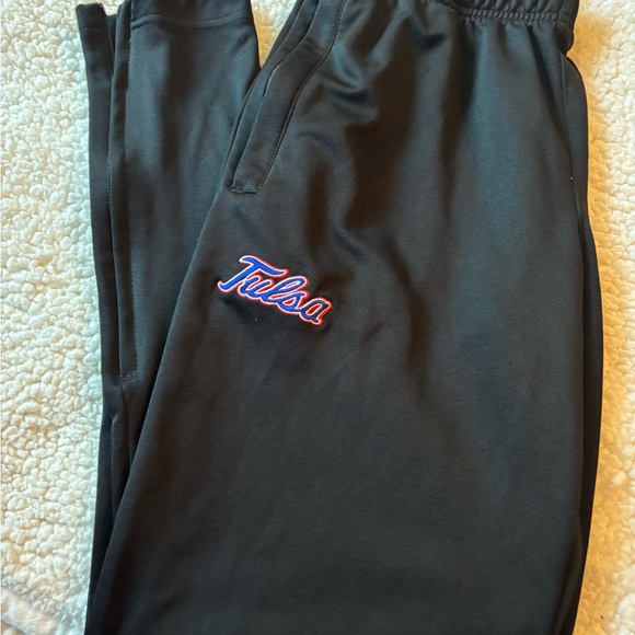 adidas Black Joggers with Blue and Red Embroidery - Picture 1 of 3